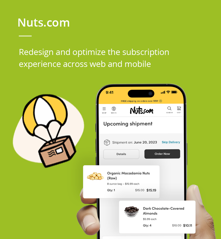 Nuts.com – Subscription Experience